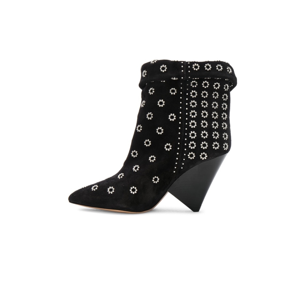Isabel Marant Lakky Studded black suede booties 38 - Picture 5 of 11